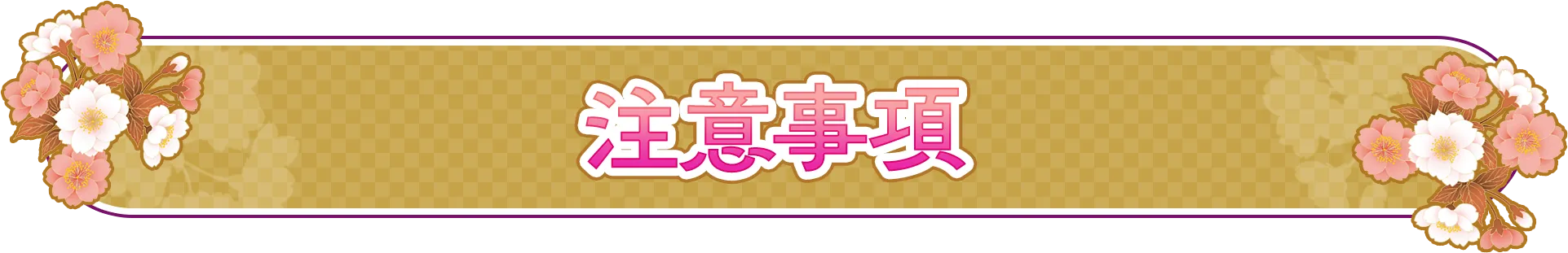 注意事項